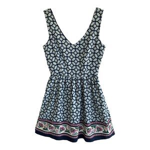 One CLOTHING ladies sleeveless pattern short summer spring dress XS x small